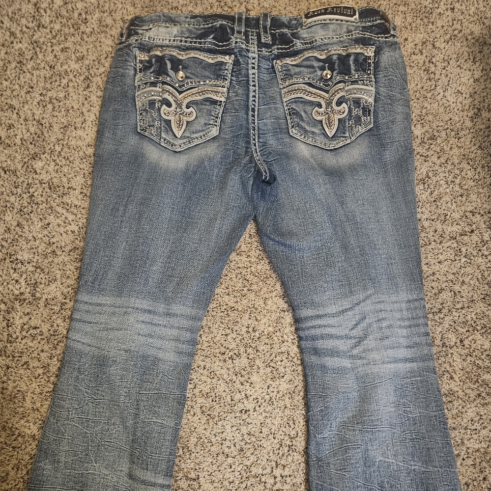 Rock Revival Cambria Easy Boot Stretch Distressed Jeans - Picture 4 of 6